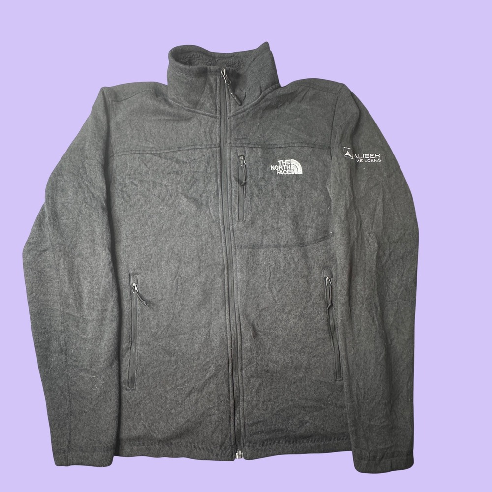 The North Face Jacket Mens S Grey Gordon Lyons Full Zip Fleece NF0A3LH7 Caliber